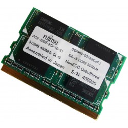 Fujitsu PC2-3200-333-10-ZL 512MB 400Mhz CL3 D2P400-D512SCJFJ