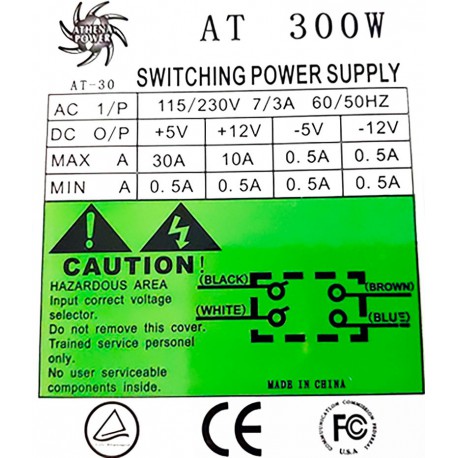 Athena power AP-AT30 300 watts 115/230 v ac - Fuente de alimentación ...