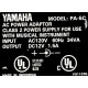 Yamaha PA-5C AC220-230V 50hz 30VA DC12v 1.5A