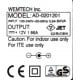 Wemtec inc. aD-0201201 100-240v 50-60hz 0.8a 70va 12v 1.66a