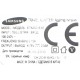 Samsung ETa3S31EBE 100/240v 50/60hz 0.15a 4.75v 0.55a