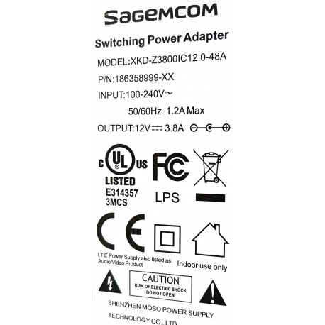 XKD-Z3800IC12.0-48A sagemcom 186358999-XX 11072C9