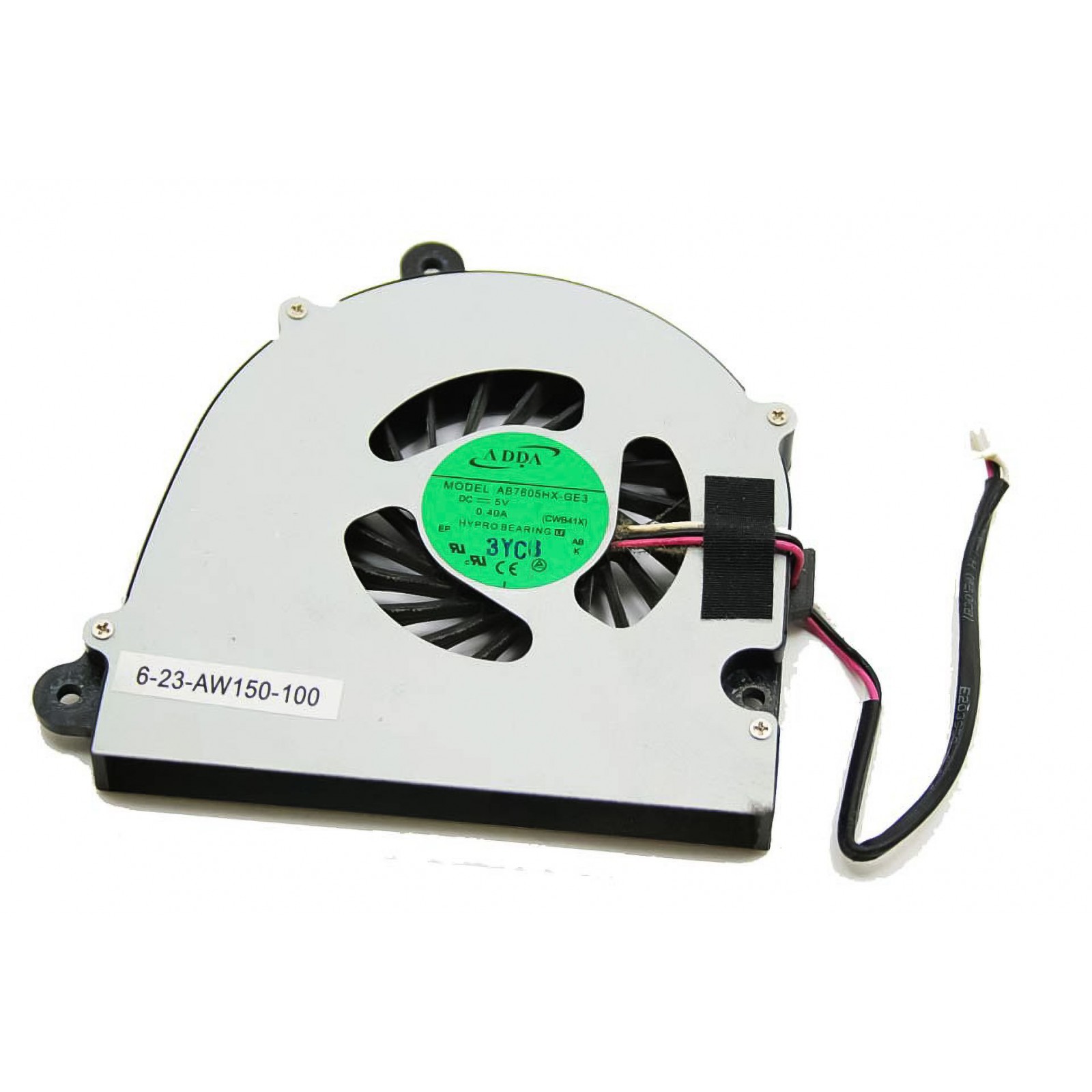 Ventola CPU Nuova Per Notebook Clevo Serie W110, W170, W110ER, W170HN, W170HR - 5V, 3 Pin