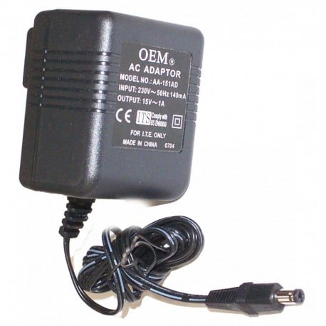 15 v 1 a PWR-015-711 AA-151AD 230VAC 50hz 140MA 15VAC 1A