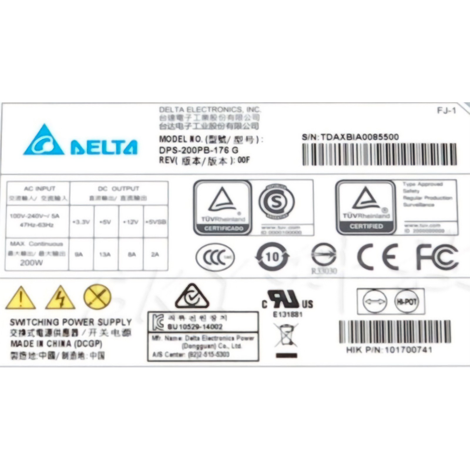 For DPS-200PB-208 A 200W power supply