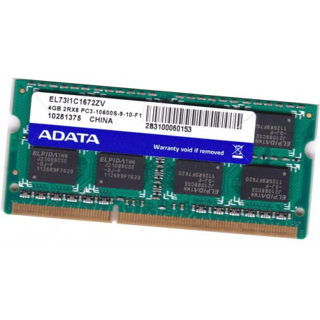 EL73I1C1672ZV 4GB 2RX8 PC3-10600S-9-10-F1 adata