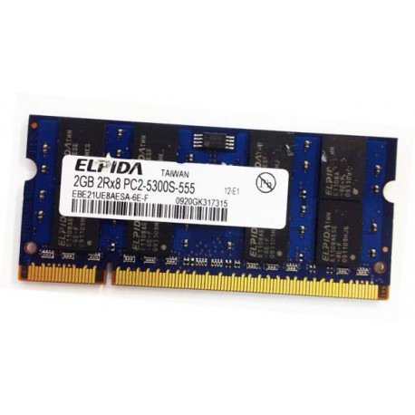 EBE21UE8AESA-6E-F elpida 2GB 2RX8 PC2-5300S-555