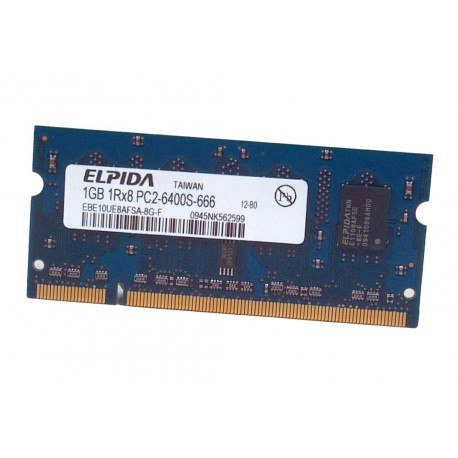 Elpida 1GB 1RX8 PC2-6400S-666 EBE10UE8AFSA-8G-F 537664-001